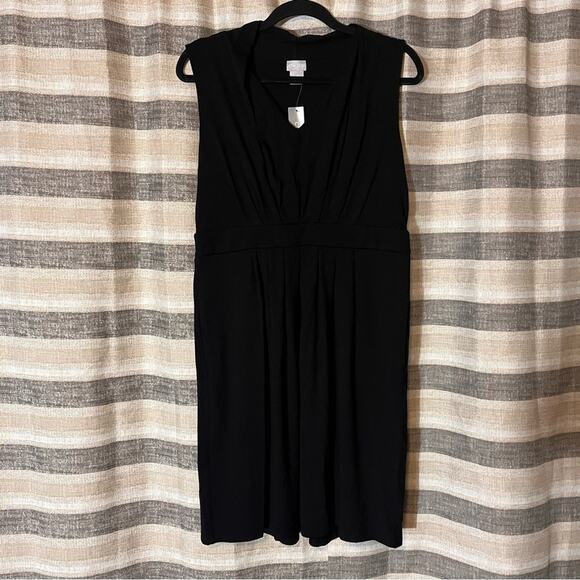 Chico's Dresses & Skirts - Chico’s Black Classic Pleated‎ Tank Dress Size 1 (Size Medium)
